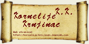 Kornelije Krnjinac vizit kartica